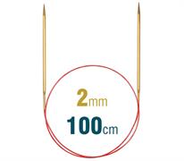 Lace Long Circular Needle 100cm x 2.00mm, Brass
